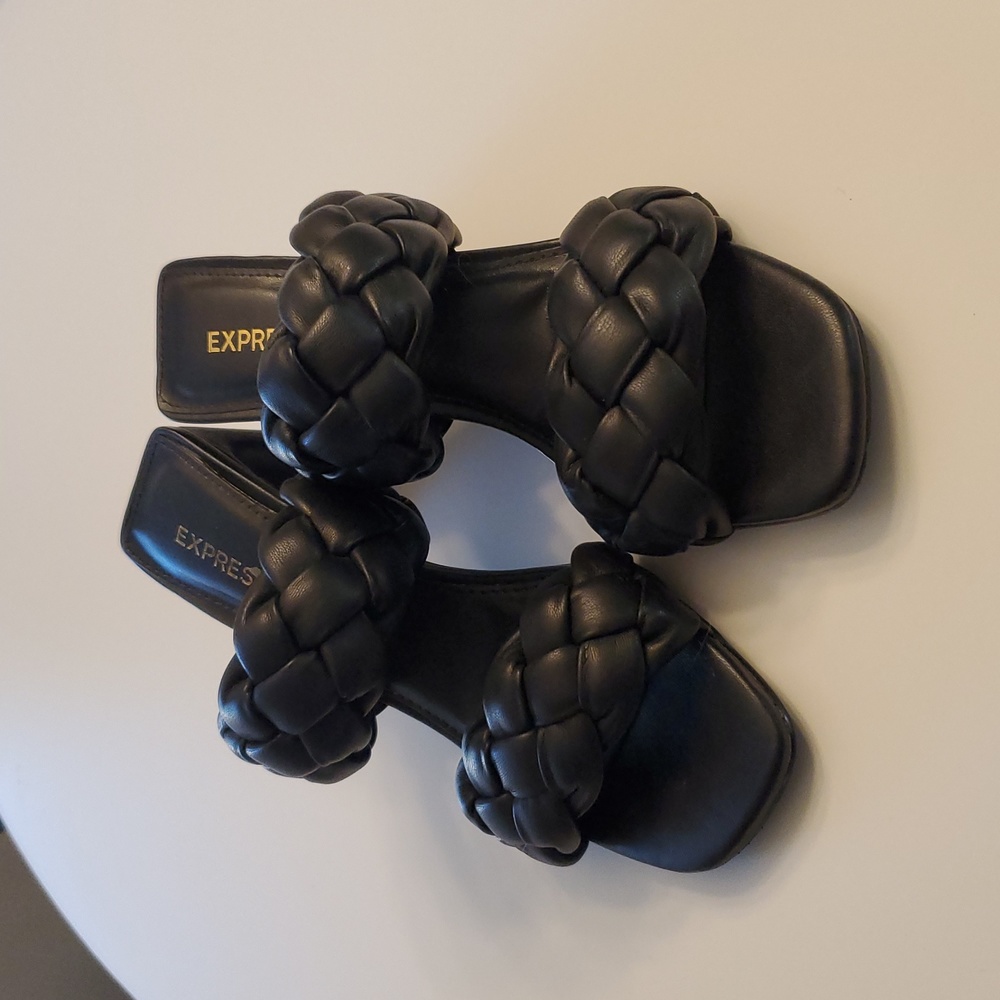 Express Braided Chunky Heels